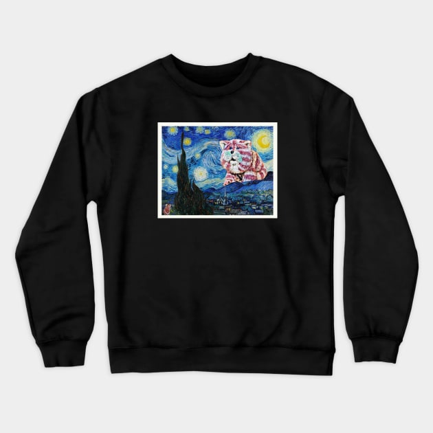 Bagpuss in a Starry Night Crewneck Sweatshirt by Teessential